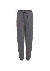 Sweathose oxmo "Sweathose OXKAREN", Damen, Gr. XL, N-Gr, grau (dunkelgrau melange), Obermaterial: 80% Polyester PES. 20% Baumwolle CO., Hosen Sweathose