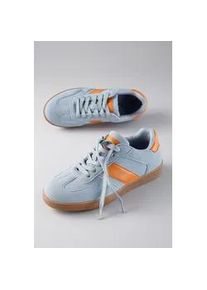 Sneaker ANISTON SHOES, Damen, Gr. 40, hellblau, orange, Lederimitat, Schuhe Skaterschuh Sneaker low Retrosneaker, Freizeitschuh, Halbschuh, Schn&uuml;rschuh - NEUE KOLLEKTION