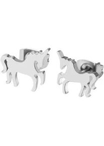 Adelia&acute;s Paar Ohrh&auml;nger ADELIA ́S "M&auml;dchen Ohrringe &ndash; Ohrstecker Einhorn aus Edelstahl", M&auml;dchen, Gr. M&auml;dchen, Edelstahl, silber, Ohrringe, Geschenkidee: zeitlos und vielseitig