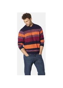 Stehkragenpullover Babista "Pullover TESSIBOSO", Herren, Gr. 3XL, orange (orange gestreift), Obermaterial: 100% Baumwolle CO., Pullover Stehkragenpullover
