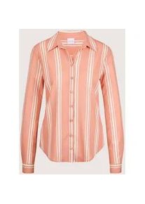 Madeleine Mode Hemdbluse MADELEINE "Streifenbluse Streifenbluse", Damen, Gr. 38, orange (puderros&eacute;, apricot, multicolor), Obermaterial: 98% Polyester PES. 2% Elasthan EL., Modern, normal, Blusen Hemdbluse
