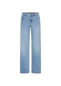 Straight-Jeans oxmo "Straight-Jeans OXHELLE STRAIGHT JEANS", Damen, Gr. 30, L&auml;nge 32, blau (ligth blau denim), Obermaterial: 68% Baumwolle CO. 27% Polyester PES. 3% Viskose CV. 2% Elasthan EL., Jeans Straight-Jeans
