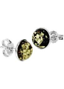 Paar Ohrstecker OSTSEE-SCHMUCK "- Classic 8 mm - Silber 925/000 - Bernstein" Gr. 9, silber (silber 925, silberfarben, wei&szlig;), Ohrringe, Damen, Silber 925 (Sterlingsilber)