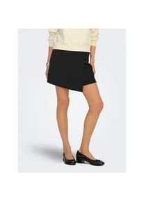 Hosenrock Only "ONLSANIA LIFE BUCKLE SKORT JRS", Damen, Gr. L, schwarz detail:silber buckle (sania), Jersey, Obermaterial: 95% Polyester, 5% Elasthan, unifarben, kurz, R&ouml;cke, Materialmix