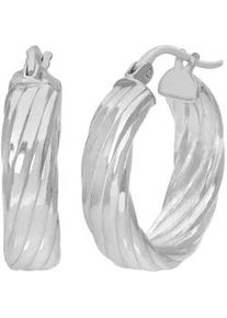 Paar Creolen Firetti "Schmuck Geschenk Silber 925 Ohrschmuck Ohrringe", silberfarben, Ohrringe, Damen, Silber 925 (Sterlingsilber)