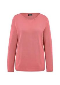 Strickpullover GOLDNER "Pullover mit U-Boot-Ausschnitt aus Baumwoll-Viskose-Mix", Damen, Gr. 44, orange (koralle), Obermaterial: 60% Viskose CV. 40% Baumwolle CO., Rippb&uuml;ndchen, Pullover Strickpullover, keine/nicht relevant