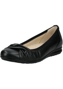 Ballerina Gabor COMFORT "Gabor Comfort Ballerinas Leder", Damen, Gr. 42,5, schwarz, Leder, Schuhe Ballerina