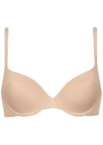 Schalen-BH LISCA "Schalen BH Bella", Damen, Gr. 75, Cup F, beige, Stoff, Obermaterial: 90% Polyamid PA. 10% Elasthan EL., BHs Schalen-BH