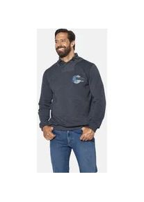 Sweatshirt Jan Vanderstorm "Sweatshirt ROLFBORG", Herren, Gr. XXL, blau (dunkelblau melange), Obermaterial: 60% Baumwolle CO. 40% Polyester COOLMAX PES(Coolmax)., Sweatshirts Sweatshirt