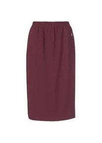 Midirock GOLDNER "Knitterfreier Reiseschlupfrock", Damen, Gr. 52, rot (bordeaux), Obermaterial: 100% Polyester PES., normal, R&ouml;cke, Ohne
