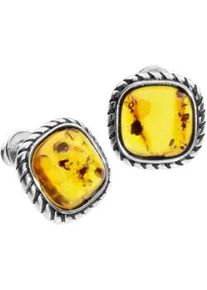 Paar Ohrstecker OSTSEE-SCHMUCK "- Franziska - Silber 925/000 - Bernstein" Gr. 13, silber (silber 925, silberfarben, wei&szlig;), Ohrringe, Damen, Silber 925 (Sterlingsilber)