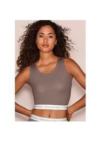 Achseltop Copenhagen Studios, Damen, Gr. XL (42), N-Gr, braun, Single Jersey, Obermaterial: 50% Modal (TENCELTM), 45% Baumwolle, 5% Elasthan, unifarben, tiefer Rundhals, Unterhemden, mit weichem Logobund und aus elastischer Baumwoll-Modal-Qualit&auml;t