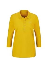 Poloshirt GOLDNER "Poloshirt in hochwertiger Pikee-Qualit&auml;t", Damen, Gr. 46, gelb (honig), Obermaterial: 94% Baumwolle CO. 6% Elasthan EL., Sonstiges, Shirts, Ohne