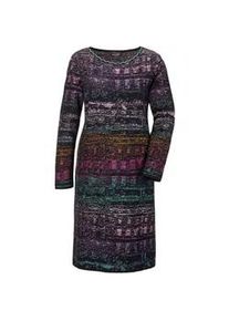 Strickpullover GOLDNER "Kurzgr&ouml;&szlig;e Baumwoll-Strickkleid, Rundhals", Damen, Gr. 22, bunt, Obermaterial: 50% Baumwolle CO. 50% Polyacryl PAN., Tubular, Pullover Strickpullover, Jacquardmuster