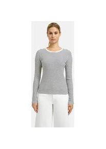 Smith & Soul Rundhalsshirt SMITH & SOUL, Damen, Gr. S, marine, Single Jersey, Material: 94% Baumwolle, 6% Elasthan, gestreift, regular fit normal, Rundhals, eingesetzt gerader Abschluss, Shirts Rundhalsshirt, mit Baumwolle