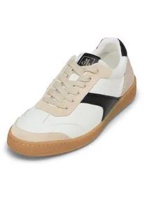 Marc O'Polo Sneaker MARC O'POLO "mit edlem Rindleder", Herren, Gr. 42, wei&szlig;, schwarz, Obermaterial: 89% Leder (Rind), 11% Polyurethan, unifarben, Schuhe Sneaker