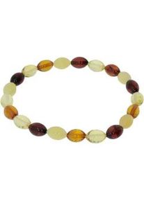 Armband OSTSEE-SCHMUCK "- Olive 9 x 6 mm - Bernstein -" Gr. 18, bunt (mehrfarbig), Armb&auml;nder, Damen, Bernstein, Armband