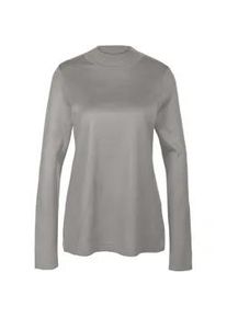 Strickpullover GOLDNER "Unkomplizierter Stehbundpullover", Damen, Gr. 50, grau (silbergrau), Obermaterial: 100% Polyacryl PAN., Tubular, Pullover Strickpullover, wie echter Kaschmir