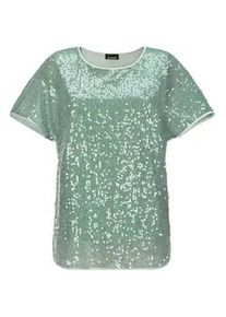 Satinbluse GOLDNER "Schlupfbluse in schimmerndem Design", Damen, Gr. 46, gr&uuml;n (salbei), Obermaterial: 100% Polyester PES., Blusen, figurschmeichelnder Schnitt