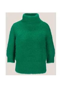 Madeleine Mode Longpullover MADELEINE "Pullover Weicher Strick mit Ballon&auml;rmeln", Damen, Gr. 48, gr&uuml;n, Obermaterial: 79% Polyamid PA. 11% Viskose CV. 8% Schurwolle WV. 2% Kaschmir WS., Modern, normal, Pullover Longpullover, Softer Flauschpullover mit Kurzarm