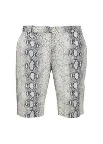 Stoffhose Urban Classics "Urban Classics Herren AOP Stretch Shorts", Herren, Gr. 30, Normalgr&ouml;&szlig;en, sanftes wei&szlig; snake, 98% Baumwolle, 2% Elasthan, normal, Hosen Stoffhose