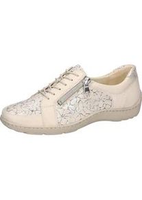 Waldl&auml;ufer Schn&uuml;rschuh WALDL&Auml;UFER "HENNI", Damen, Gr. 5 (38), creme, silberfarben, Nappaleder, Schuhe Schn&uuml;rschuh, in Schuhweite H = sehr weit, Freizeitschuh, Halbschuh, Schn&uuml;rschuh
