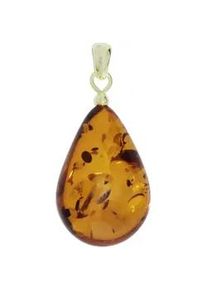 Kettenanh&auml;nger OSTSEE-SCHMUCK "- Tropfen ca. 26 mm lang - Gold 585/000 - Bernstein -" Gr. 36, gold (gold 585, goldfarben, gelb), Schmuckanh&auml;nger, Damen, Bernstein, Kettenanh&auml;nger
