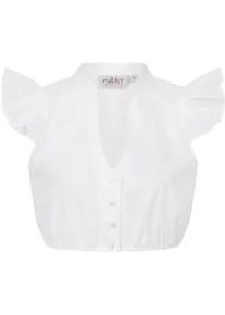 N&uuml;bler Dirndlbluse N&Uuml;BLER "Dirndlbluse kurzarm Valeria", Damen, Gr. 40, wei&szlig;, Obermaterial: 100% Baumwolle CO., Blusen Dirndlbluse