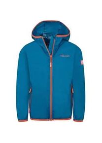 Regenjacke Trollkids "KIDS TROLLTUNGA JACKET", Jungen, Gr. 140, summernight blau, rot clay, Web, Obermaterial: 100% Polyamid, kontrastfarbene Details, unifarben, Basic h&uuml;ftbedeckend, eingefasste Kante, Jacken Regenjacke, f&uuml;r Kinder und Jugendliche, wasserdicht, leichtes Material