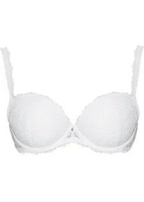 Push-up-BH Viania "Push up BH Leni", Damen, Gr. 80, Cup D, wei&szlig;, Spitze, Obermaterial: 60% Polyester PES. 28% Polyamid PA. 12% Elasthan EL., BHs Push-up-BH