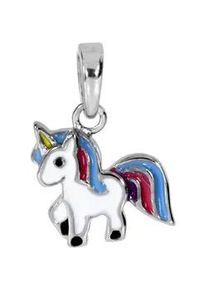 Kettenanh&auml;nger OSTSEE-SCHMUCK "- Einhorn - Silber 925/000 -" Gr. 17, wei&szlig;, Schmuckanh&auml;nger, Damen, Silber 925 (Sterlingsilber), Kettenanh&auml;nger