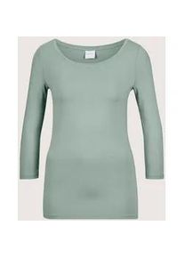 Madeleine Mode 3/4-Arm-Shirt MADELEINE "Blusenshirt Halbarm Viskose-Oberteil f&uuml;r Damen", Damen, Gr. 42, gr&uuml;n (hellsalbeigr&uuml;n), Obermaterial: 95% Viskose CV. 5% Elasthan EL., Modern, normal, Shirts 3/4-Arm-Shirt