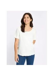 Kurzarmshirt Classic Basics "Shirt", Damen, Gr. 42, ecru, 100% Baumwolle, unifarben, Rundhals, Shirts