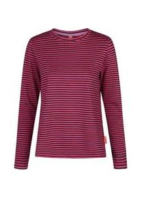 T-Shirt SALZHAUT "Longsleeve VOSS", Damen, Gr. XXL, blau (navy, beetroot), Obermaterial: 95% Baumwolle CO. 5% Polyester PES., Shirts T-Shirt