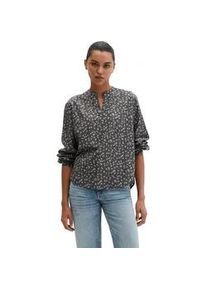 Marc O'Polo Langarmbluse MARC O'POLO "aus TENCELTM Lyocell", Damen, Gr. 38, medium grau, Obermaterial: 100% Lyocell, bedruckt, regular fit normal, V-Ausschnitt, Manschette, Blusen