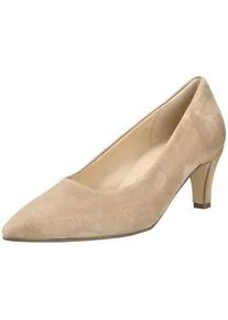 Pumps Gabor "Gabor Pumps Veloursleder", Damen, Gr. 40, sand, Veloursleder, Schuhe Pumps