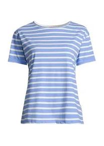 T-Shirt SALZHAUT "Shirt OPDEELEN", Damen, Gr. XS, blau (sanftes wei&szlig;, sky), Obermaterial: 50% Baumwolle CO. 50% Polyester PES., Shirts T-Shirt