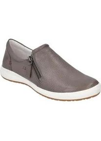 Slipper Josef Seibel "Caren 22, grau", Damen, Gr. 36, grau, Obermaterial: 100% Rindsleder Leather cow., Schuhe Slipper