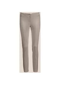 Madeleine Mode Stoffhose MADELEINE "Hose Schlanke Stretch-Hose mit Vichy-Karo", Damen, Gr. 19, N + K Gr, beige (cappuccino), Obermaterial: 74% Viskose CV. 23% Polyamid PA. 3% Elasthan EL., Hosen Stoffhose