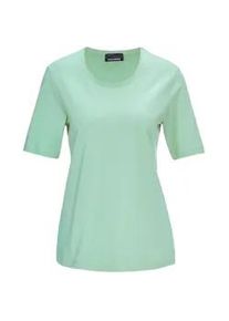 Langarm-Poloshirt GOLDNER "Basic Baumwollshirt mit kurzem Arm", Damen, Gr. 40, gr&uuml;n (mintgr&uuml;n), Obermaterial: 100% Baumwolle CO., normal, Sonstiges, Shirts, Ohne