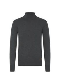 Rollkragenpullover Blend "Rollkragenpullover BHFibes", Herren, Gr. L, grau (charcoal mix), Obermaterial: 70% Baumwolle CO recyc.. 30% Polyester Pol. recyc.., Pullover Rollkragenpullover
