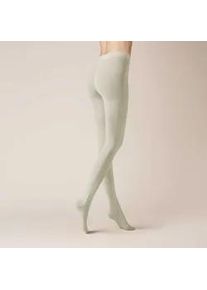 Strickstrumpfhose Kunert "Strumpfhose Winter Dreams - Plait", Damen, Gr. 40-42, grau (lichtgrau 0170), Obermaterial: 46% Baumwolle CO. 31% Wolle WO. 21% Polyamid PA. 2% Elasthan EL., Strumpfhosen