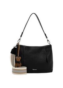 Beuteltasche Tamaris "Beutel TAS Katrina", Damen, Gr. B/H/T: 28cm x 22cm x 11cm 0, schwarz (schwarz 100), Polyurethan, Taschen Beuteltasche