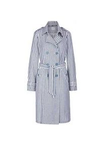 Madeleine Mode Langmantel MADELEINE "Trenchcoat Trenchcoat mit Streifen", Damen, Gr. 34, wei&szlig; (wollwei&szlig;, rauchblau), Obermaterial: 100% Baumwolle CO., Modern, M&auml;ntel