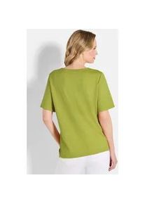 Kurzarmshirt GOLDNER "Halbarm Jersey-Shirt, U-Boot-Ausschnitt", Damen, Gr. 42, gr&uuml;n (hellgr&uuml;n), Obermaterial: 96% Polyester PES. 4% Elasthan EL., Modisch, Shirts, U-Boot-Ausschnitt