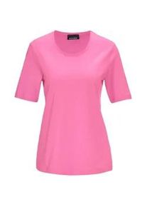 Langarm-Poloshirt GOLDNER "Basic Baumwollshirt mit kurzem Arm", Damen, Gr. 48, pink, Obermaterial: 100% Baumwolle CO., normal, Sonstiges, Shirts, Ohne