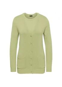 Strickpullover GOLDNER "Klassisches Stricktwinset", Damen, Gr. 44, gr&uuml;n (birke), Obermaterial: 50% Baumwolle CO. 50% Polyacryl PAN., normal, Rippe, Pullover Strickpullover, Pulli und Jacke im Set - auch einzeln kombinierba