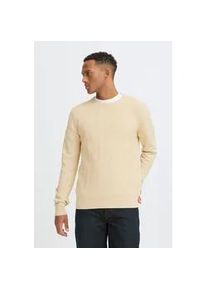 Strickpullover Blend "BHBaron", Herren, Gr. L, oyster gray, Feinstrick, 100% Baumwolle, Strukturmuster, Basic, normal normal, Rundhals, Pullover Strickpullover, Bequemer Feinstrick-Pullover mit strukturiertem Rippmuster