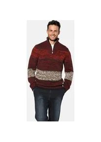 Rundhalspullover Babista "Pullover CARMILO", Herren, Gr. M, rot (dunkelrot gestreift), Obermaterial: 70% Polyacryl PAN. 30% Wolle mw., Pullover Rundhalspullover