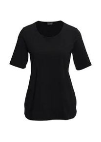 Langarm-Poloshirt GOLDNER "Gepflegtes Shirt in formstabiler Ware", Damen, Gr. 38, schwarz, Obermaterial: 82% Polyester PES. 18% Elasthan EL., normal, Sonstiges, Shirts, Ohne